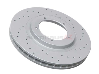 95135104100SP Zimmermann Sport Z X-Drilled Disc Brake Rotor; Front; Vented; Cross-Drilled