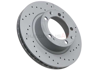 95135104102SP Zimmermann Sport Z X-Drilled Disc Brake Rotor; Front; Vented; Cross-Drilled
