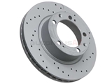 95135104102SP Zimmermann Sport Z X-Drilled Disc Brake Rotor; Front; Vented; Cross-Drilled