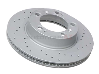 98635140105SP Zimmermann Sport Z X-Drilled Disc Brake Rotor; Front; Vented; Cross-Drilled