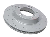 98635140105SP Zimmermann Sport Z X-Drilled Disc Brake Rotor; Front; Vented; Cross-Drilled
