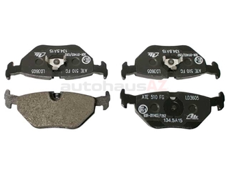 34211162536 ATE Ceramic Brake Pad Set; Rear