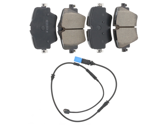34106884497 Akebono Euro Brake Pad Set; Front