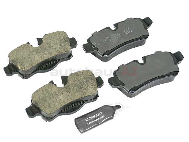 34216794059 Akebono Euro Brake Pad Set; Rear