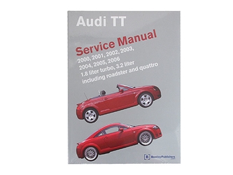 AU8005006 Robert Bentley Repair Manual - Book Version; 2000-2006 Audi TT & TT Quattro; OE Factory Authorized
