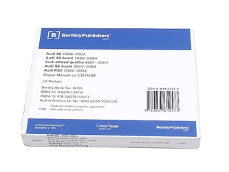 AU8056055 Robert Bentley Repair Manuals - DVD Rom Versions; 1998-2005 Audi A6,RS6,S6; OE Factory Authorized
