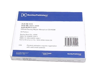 AU8058305 Robert Bentley Repair Manuals - DVD Rom Versions; 2004-2009 A8, S8; OE Factory Authorized; eBahn 3.0