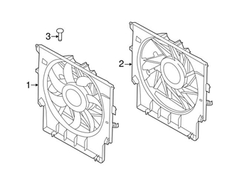 17427601176 Genuine BMW Engine Cooling Fan Assembly
