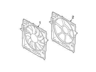 17428509740 Genuine BMW Engine Cooling Fan Assembly