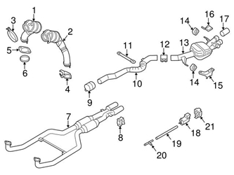 18307843213 Genuine BMW Catalytic Converter Gasket; Left Front, Right Front