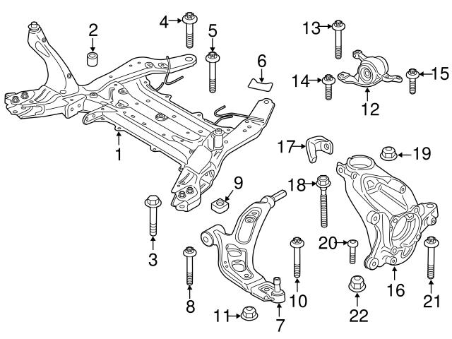31106868038 Genuine BMW Control Arm Bolt; Left, Right