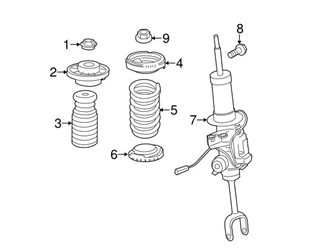 31336856437 Genuine BMW Shock Absorber Bellows; Left, Right