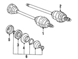 33211226333 Genuine BMW CV Axle Assembly; Left, Right