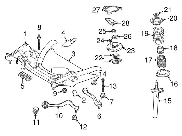 33322283771 Genuine BMW Control Arm; Rear Right Upper