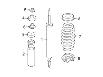 33506773628 Genuine BMW Shock Absorber Bellows; Left, Right, Rear