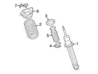 33506858508 Genuine BMW Shock Absorber Bellows; Left, Right