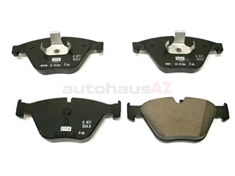 34116871557 Genuine BMW Brake Pad Set; Front