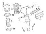 37106887148 Genuine BMW Coil Spring Lowering Kit/Shock Absorber Kit/Stabilizer Bar Kit; Rear, Right, Left