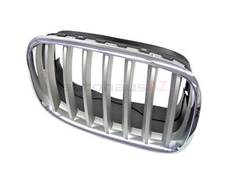 51137185224 Genuine BMW Grille; Right; Chrome with Titanium Grille
