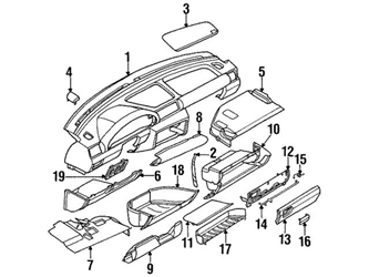 51458192746 Genuine BMW Instrument Panel Knee Bolster; Right