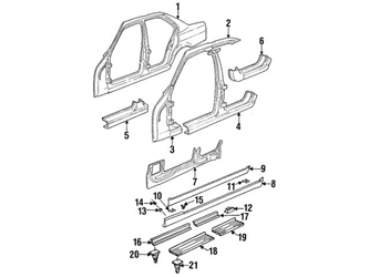 51712231620 Genuine BMW Liftgate Finish Panel Gasket; Front Right