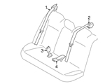 72119163252 Genuine BMW Seat Belt Lap and Shoulder Belt; Rear Center