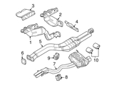 82120151089 Genuine BMW Tail Pipe Tip; Left, Right