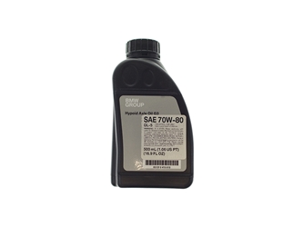 83222413512 Genuine BMW Differential Oil; SAE 70W-80 Synthetic (500ml)