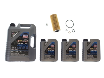 BMW3OILCHNG1KIT Liqui Moly Top Tec 4600 + Mahle Oil Change Kit - 5W-30 Fully Synthetic
