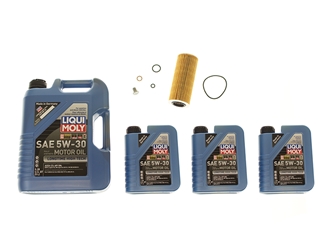 BMW3OILCHNG2KIT Liqui Moly Longtime High Tech + Mahle Oil Change Kit - 5W-30 Fully Synthetic