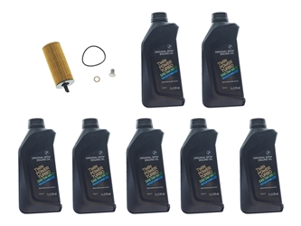 BMW5OILFLTR2KIT Genuine BMW Twin Power Turbo + Mahle Oil Change Kit - 5W-30 Fully Synthetic