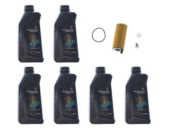 BMW7OILFLTR2KIT Genuine BMW Twin Power Turbo + Mahle Oil Change Kit - 5W-30 Fully Synthetic