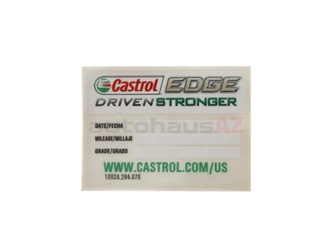 554635010 Castrol Service Reminder Sticker; 46 X 64mm; 25 Pack