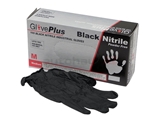 559870055 Gloveplus Disposable Gloves; Black Nitrile Gloves - Medium
