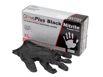 559870065 Gloveplus Disposable Gloves; Black Nitrile; Extra Large