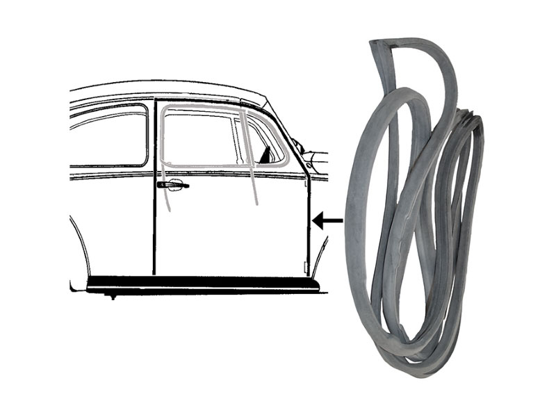 111831722D JP Group Dansk Door Seal; Right