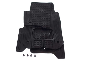 LR006238 Genuine Land Rover All-Weather Rubber Floor Mat Set; Black; 4-Piece