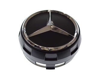 00040009009283 Genuine Mercedes Wheel Center Cap/Emblem; AMG 75mm; Black