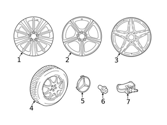 00040027009040 Genuine Mercedes Wheel Cap; Center