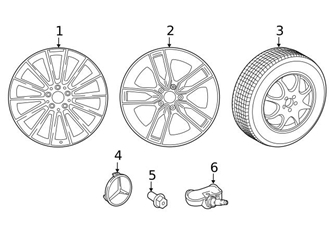 00040027009130 Genuine Mercedes Wheel Cap; Center
