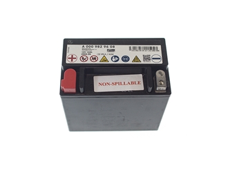 0009829608 Genuine Mercedes 12V/12AH Auxiliary Battery; AGM Type