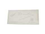 0045847338 Genuine Mercedes G. Daimler Signed Clear Windshield Glass Decal