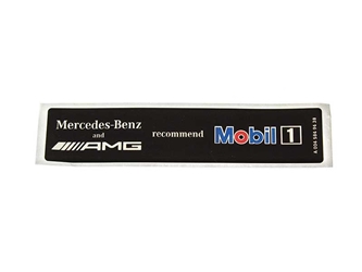 0045849438 Genuine Mercedes Mobil1 Oil Sticker Label