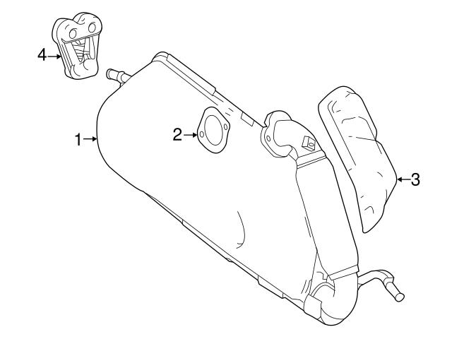 1324900015 Genuine Smart Exhaust Muffler