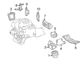 1562231604 Genuine Mercedes Engine Mount Bracket; Right