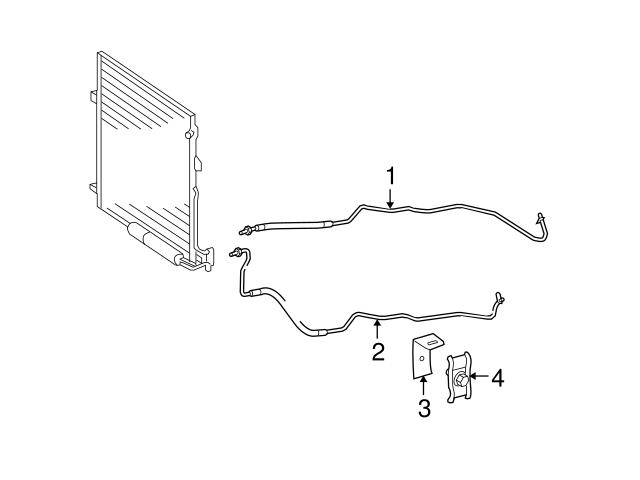 1645005472 Genuine Mercedes Auto Trans Oil Cooler Hose
