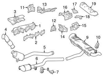 1664900409 Genuine Mercedes Exhaust/Connector Pipe