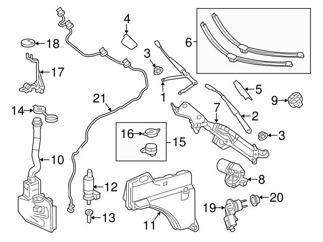 1668690620 Genuine Mercedes Windshield Washer Fluid Reservoir
