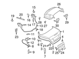 1717500155 Genuine Mercedes Headrest Guide; Left