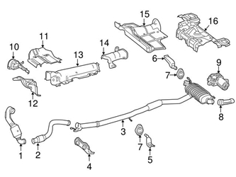1764900119 Genuine Mercedes Exhaust/Connector Pipe